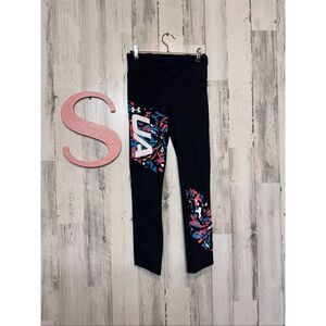 Under Armour HeatGear Black Compression Leggings Women’s Small UA Logo